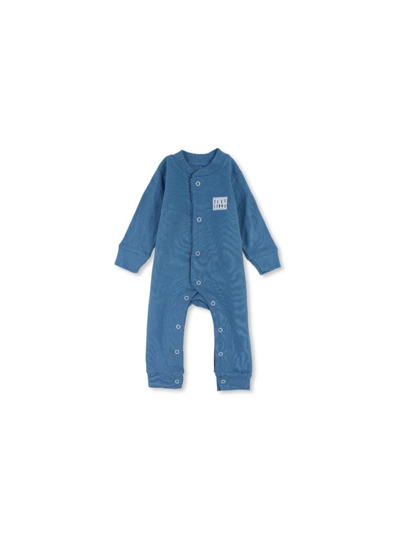Berceau Baby Boys Cotton Footless Onesie – "Cute Teddy" Embroidery - Image 1